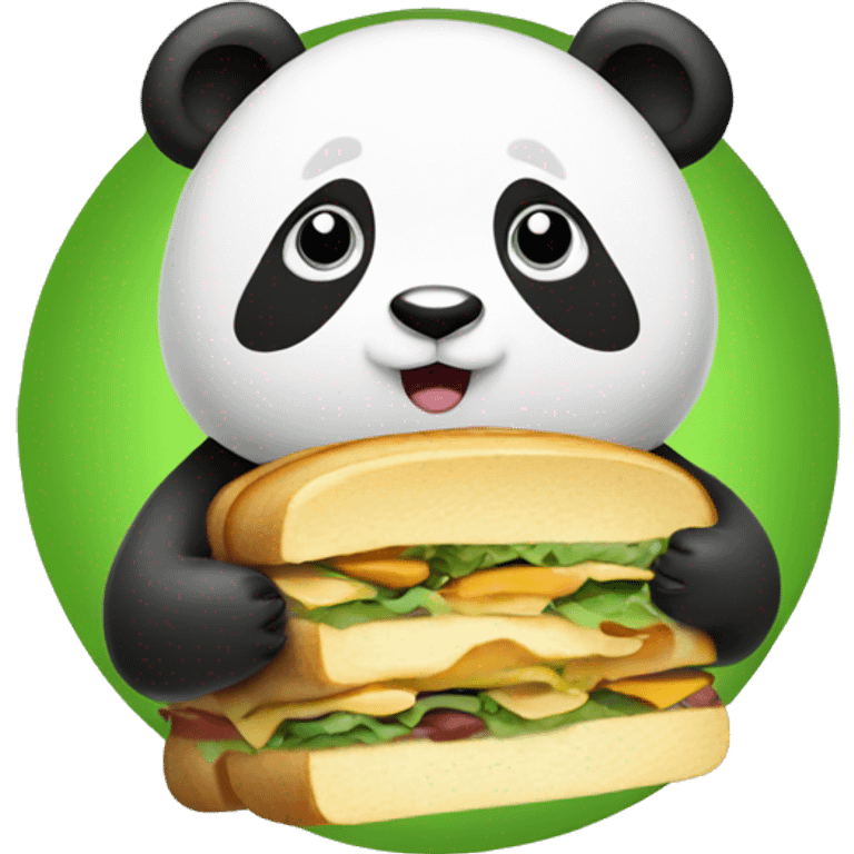 PANDA WITH SANDWICH emoji