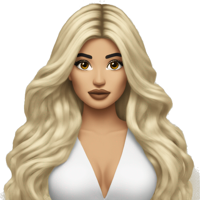 Kylie Jenner long blonde hair emoji