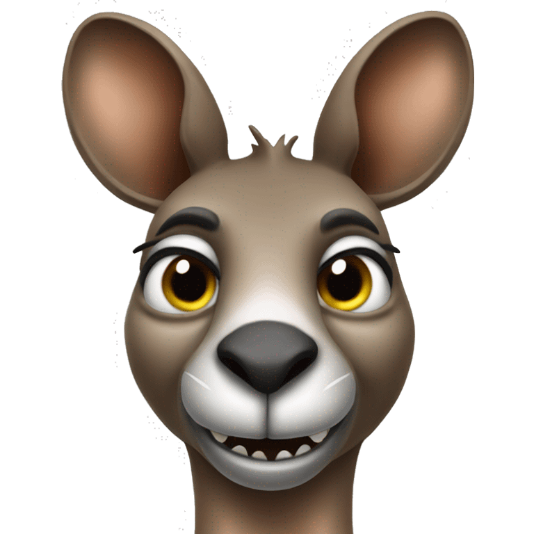 mean Kangaroo with springs on feet emoji