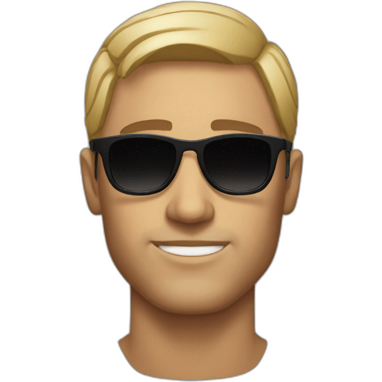 Handsome bold guy with sunglasses emoji