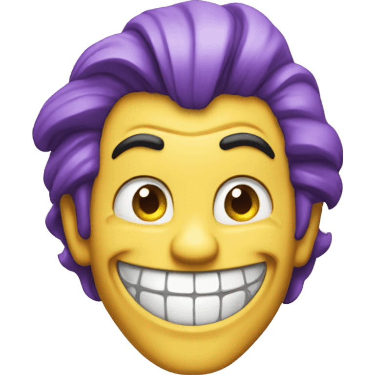 Emoji with a big smile like the joker emoji