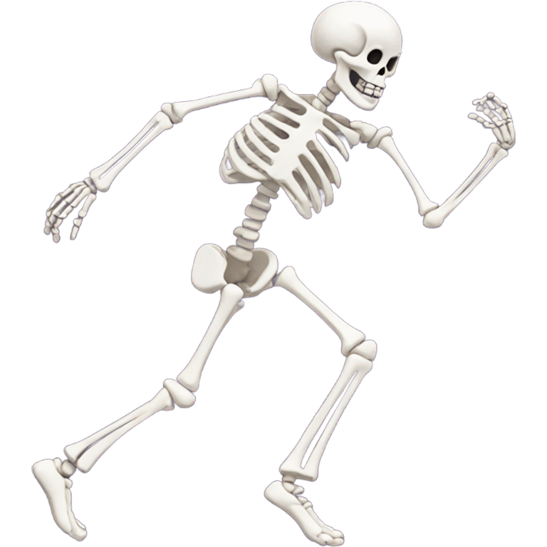 skeleton doing moonwalk emoji