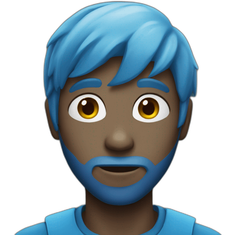 blue avatar face emoji