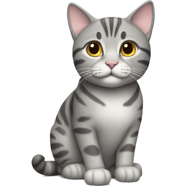 Grey tabby cat emoji