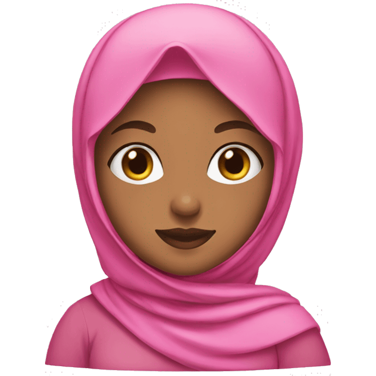 a girl wearing pink hijab emoji