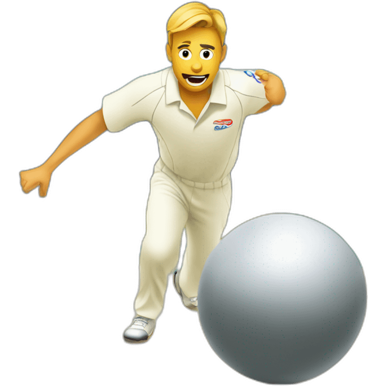 Bowling in cricket emoji