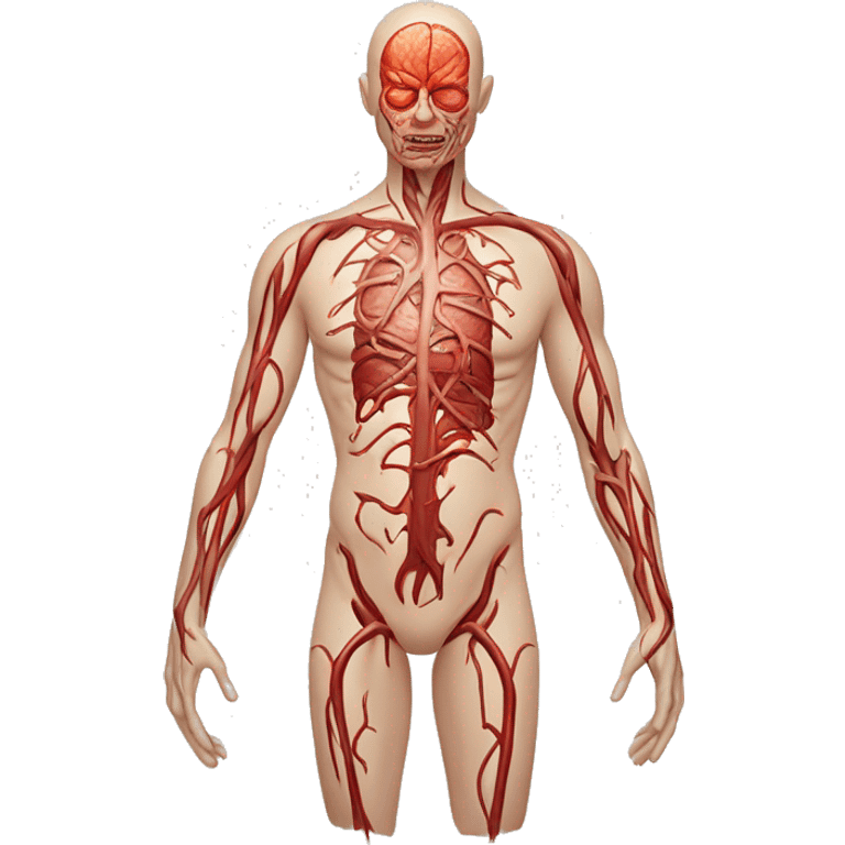 Human body with vains and arteries  emoji