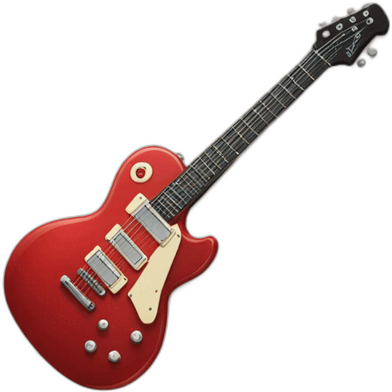 electric red guitar emoji