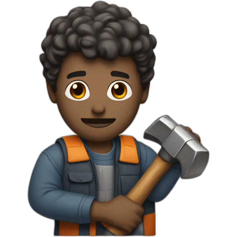 men with hammer emoji