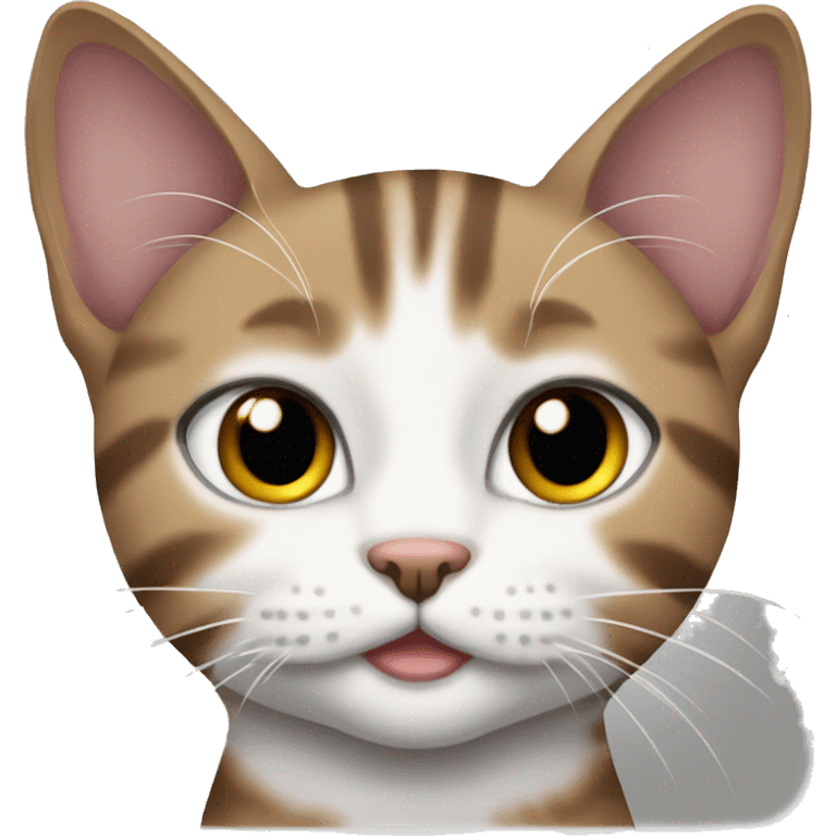 White brown tabby fold cat emoji