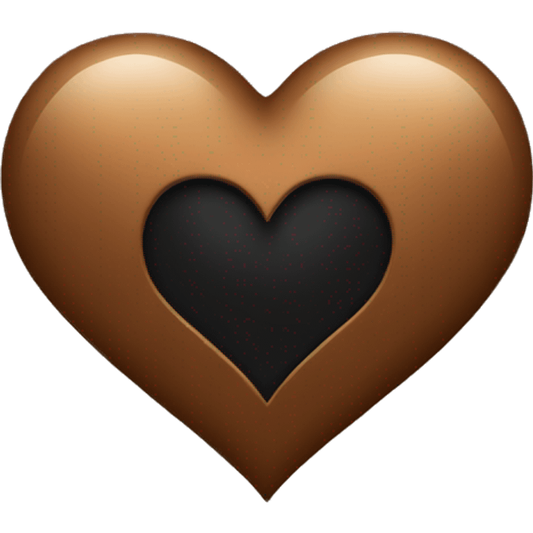 Black-And-bronze-Heart-Emoji emoji