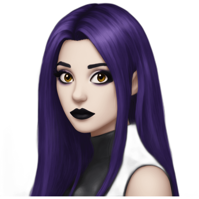 Elissabat-with-bangs-long-hair-dark-purple-and-black-vampire-goth-makeup emoji