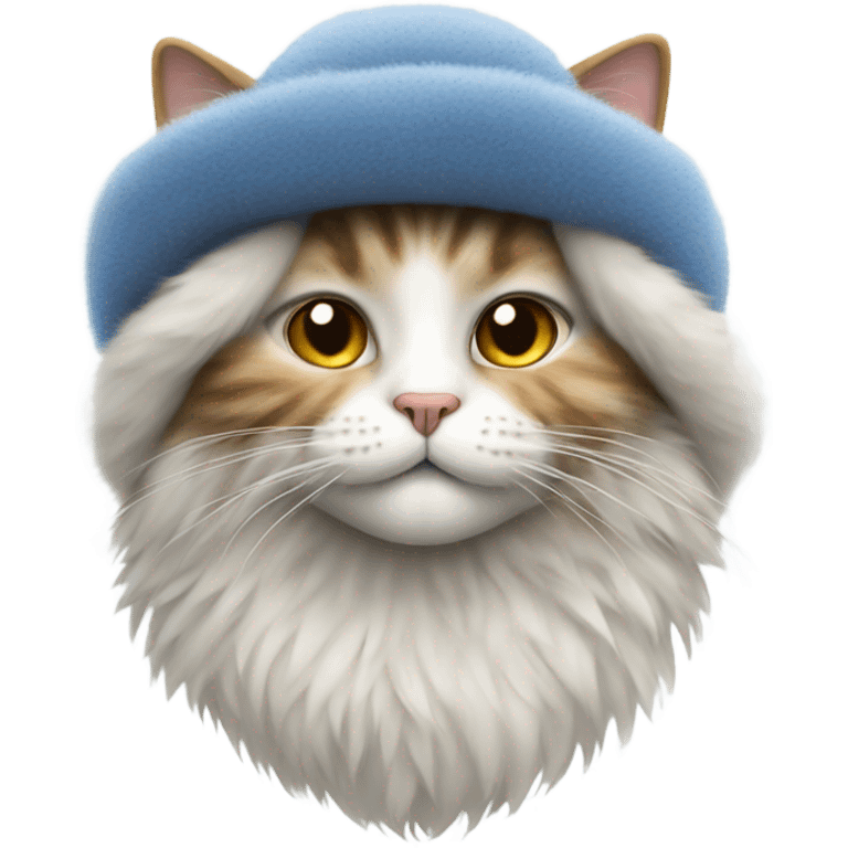 Cat with fur hat  emoji