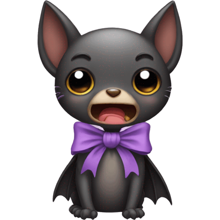 bat with bow crying  emoji