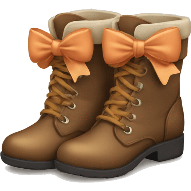 cute boots with bow emoji