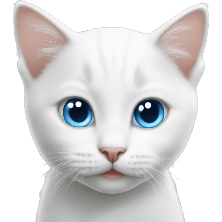 white kitten with blue eyes emoji