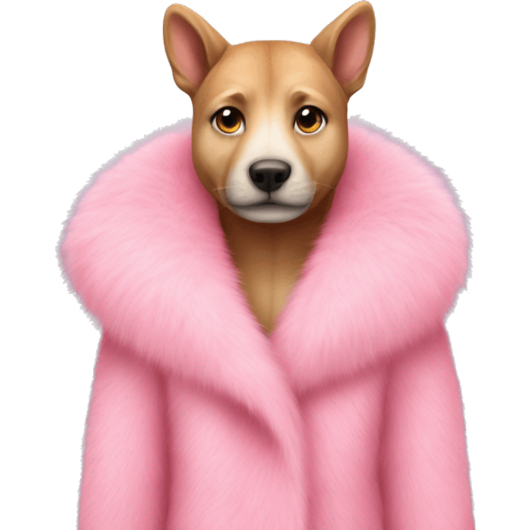 Luxurious Pink fur coat emoji