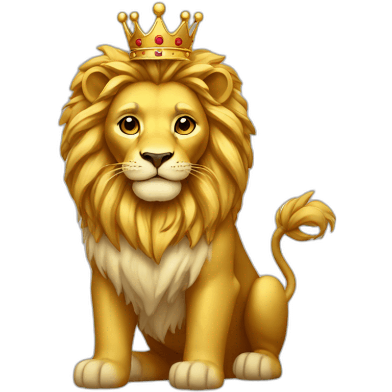 Golden Lion With a Crown  emoji