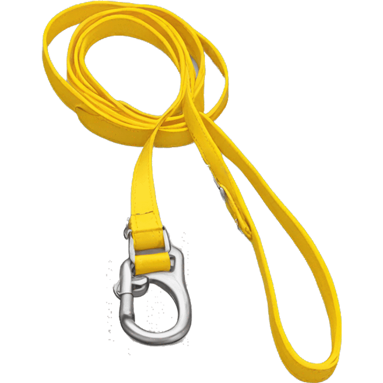 dog leash in yellow hand emoji