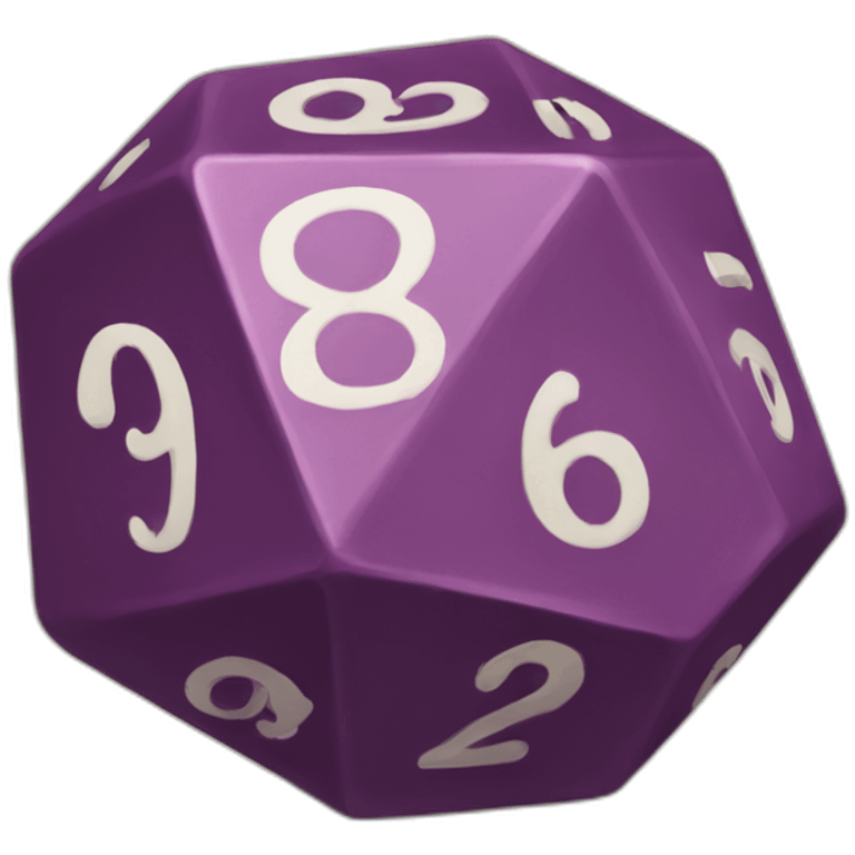 D20 dice emoji