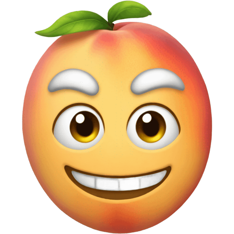 Crazy peach emoji