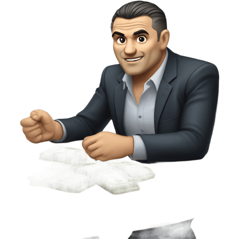 Boyko Borisov eating money emoji