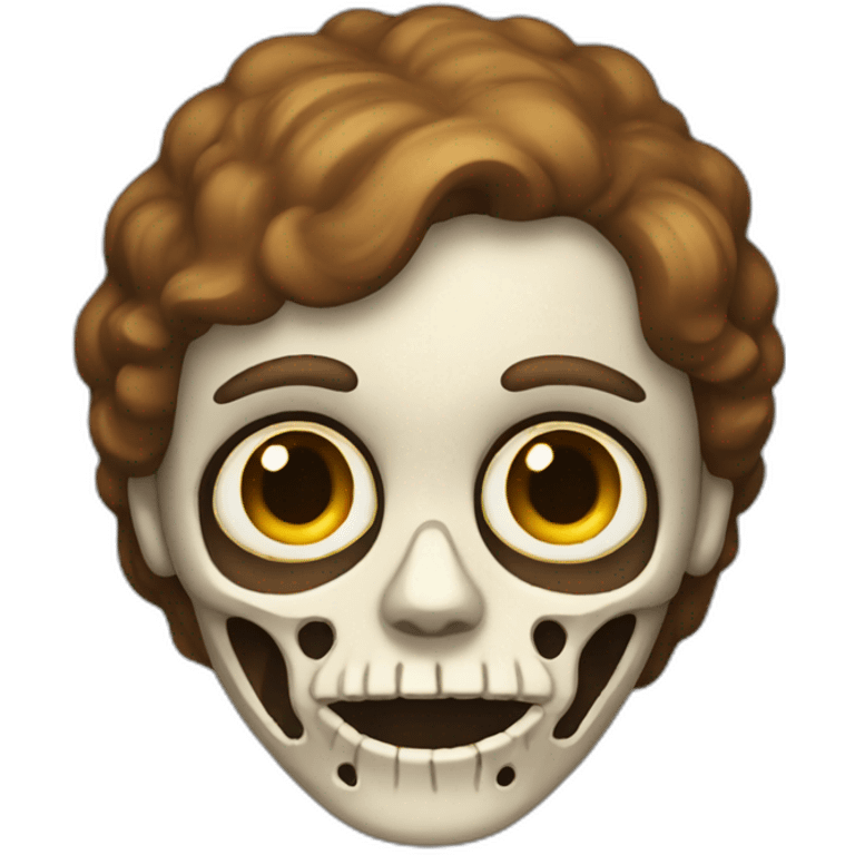 brown-haired-skeleton emoji