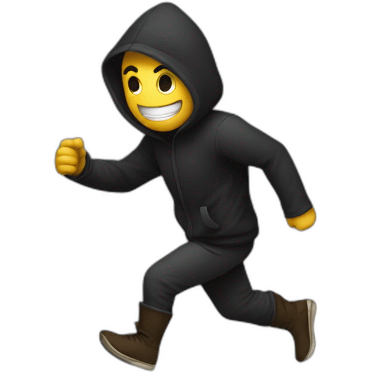 A thief stealing and running  emoji