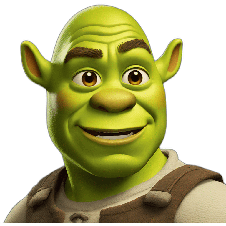 Shrek + 🤣 emoji