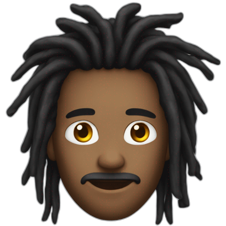 dread lock on his hair emoji