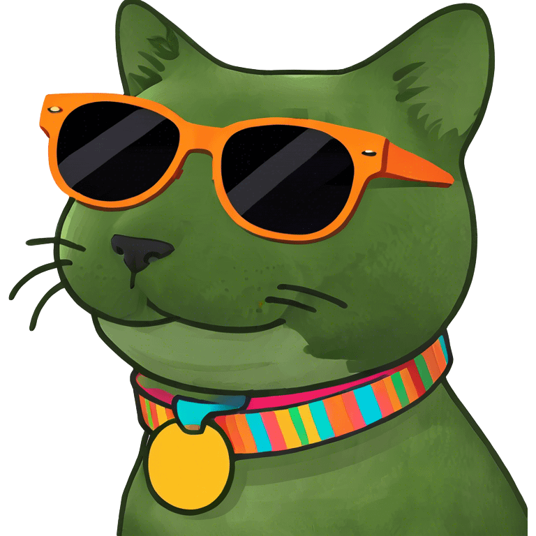 Cat with sunglasses emoji