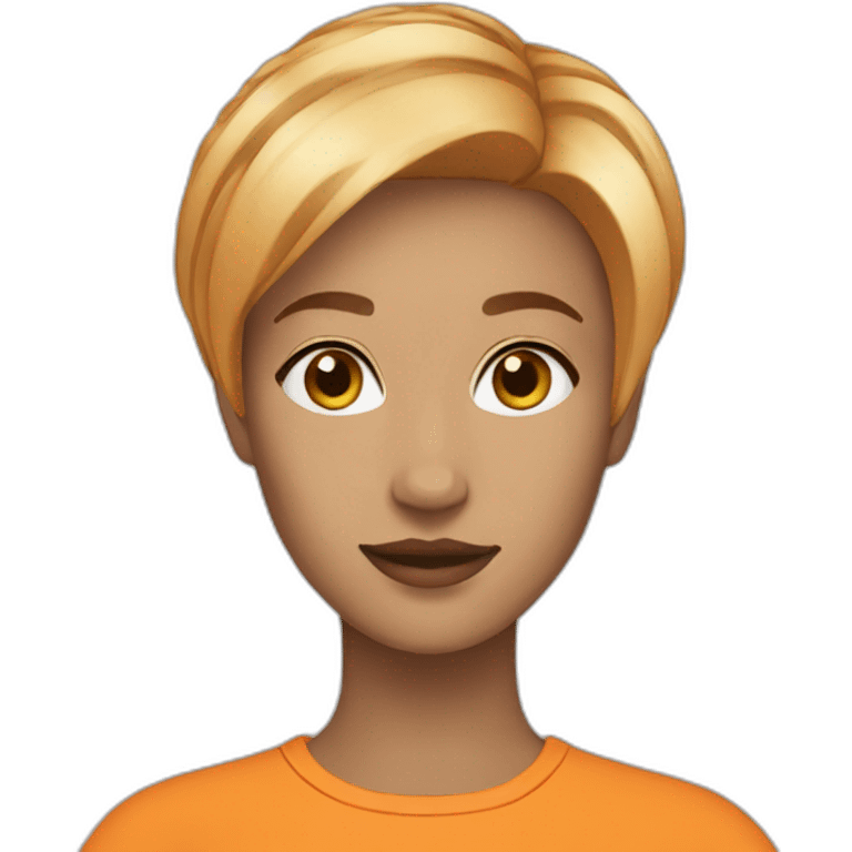 women-medium-short-hair-with-orange-cat emoji