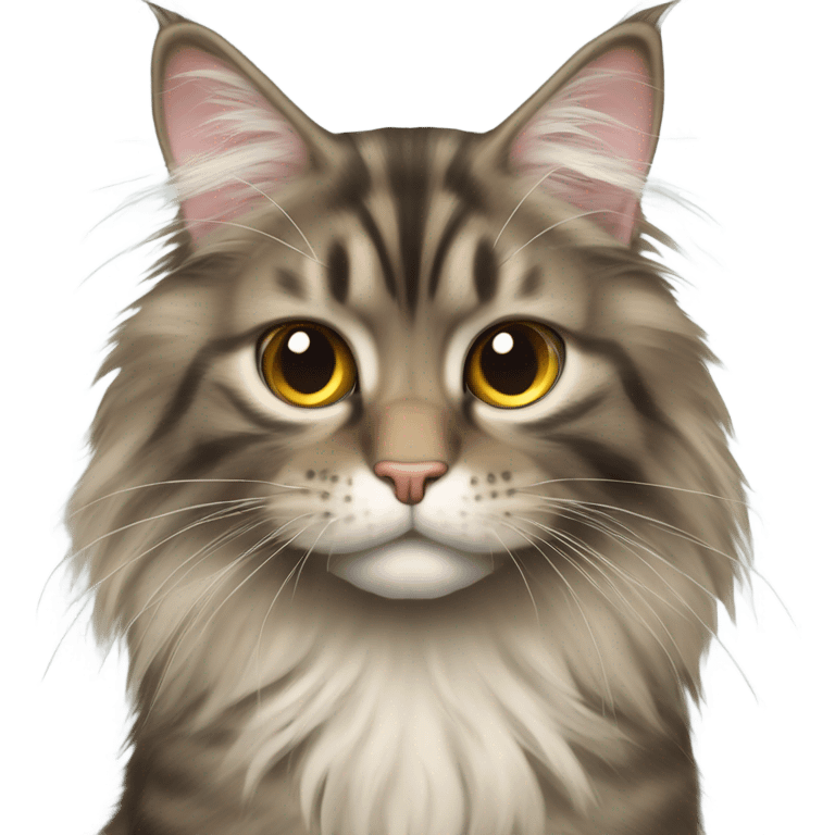 Maine Coon cat shows thumbs down emoji