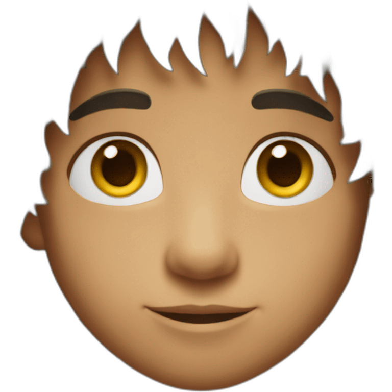 mowgli with crop hair and white  emoji