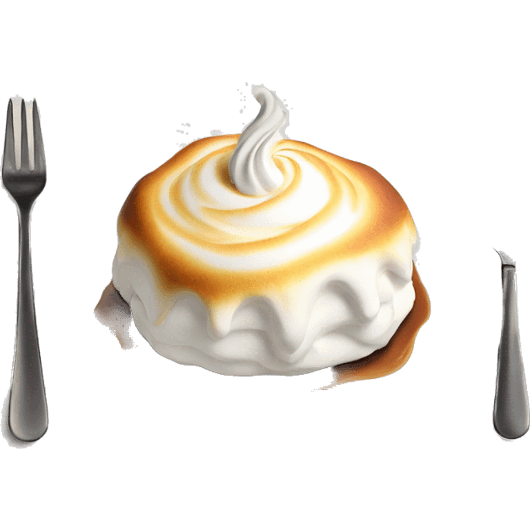 Baked Alaska on a plate  emoji