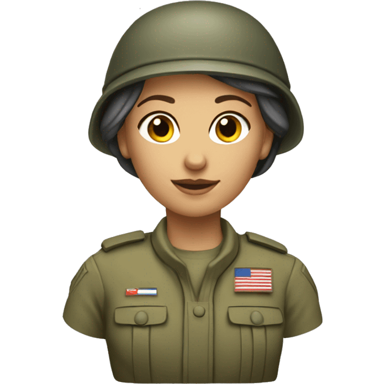 a caucasian female soldier emoji