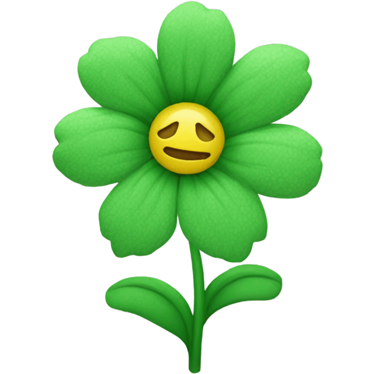 Green flower emoji