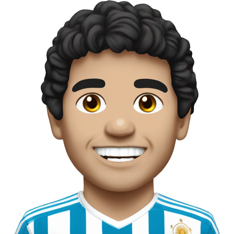 maradona argentina young smile emoji