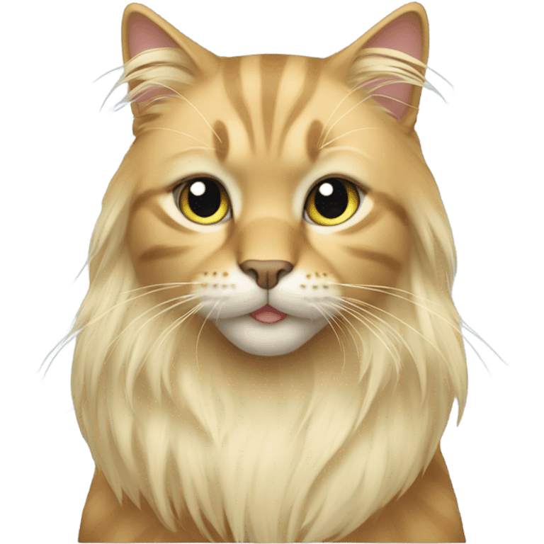 Cat with long blonde hair emoji