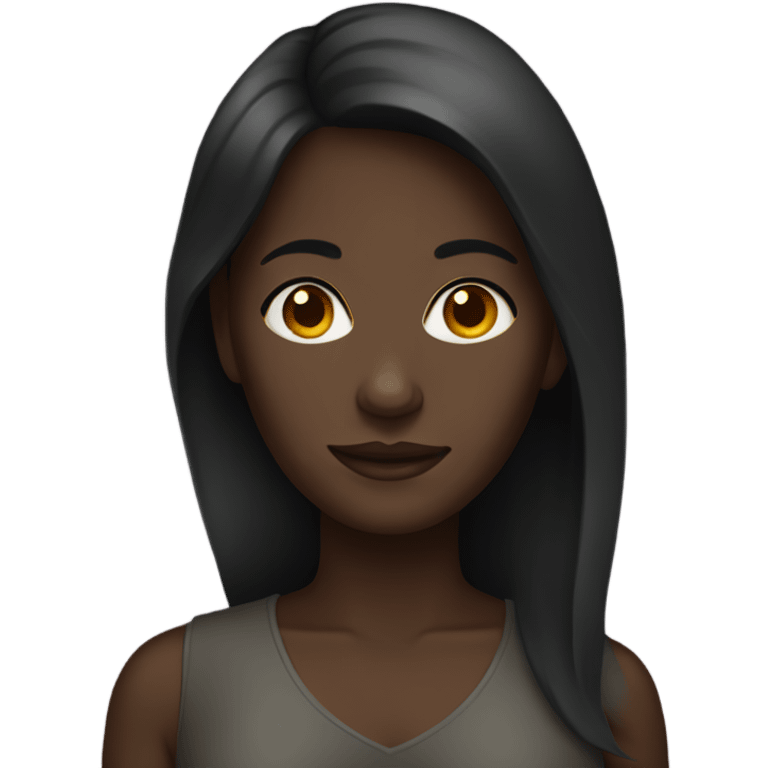 dark-skinned female portrait  emoji