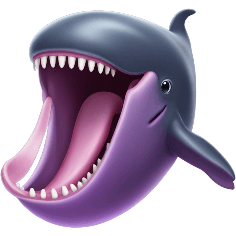 purple sperm whale with open mouth emoji