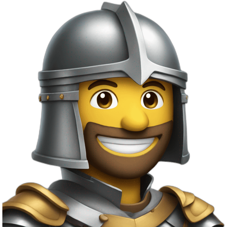 A knight smiling emoji