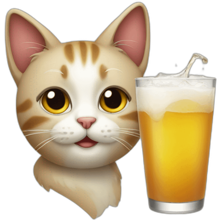 Cat drink emoji