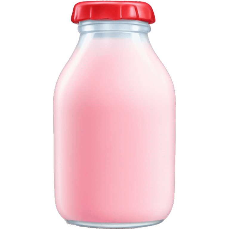 Strawberry milk in bottle soft coquette  emoji