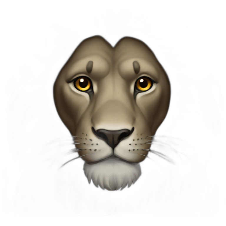 black lion emoji