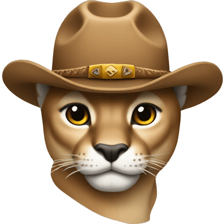 Puma with a cowboy hat emoji