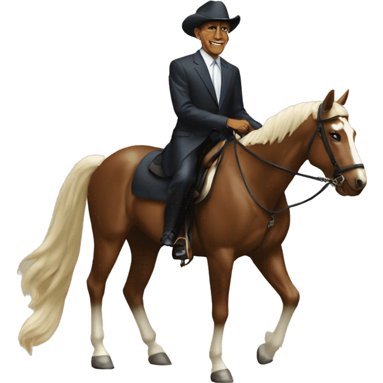 Barack Obama on a horse emoji