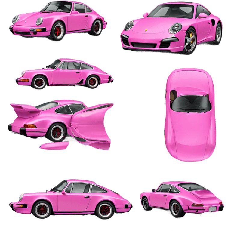 Porche 911 pink emoji