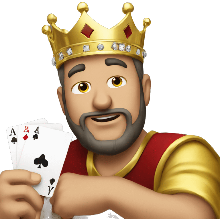 Poker king no background yellow gold crown emoji