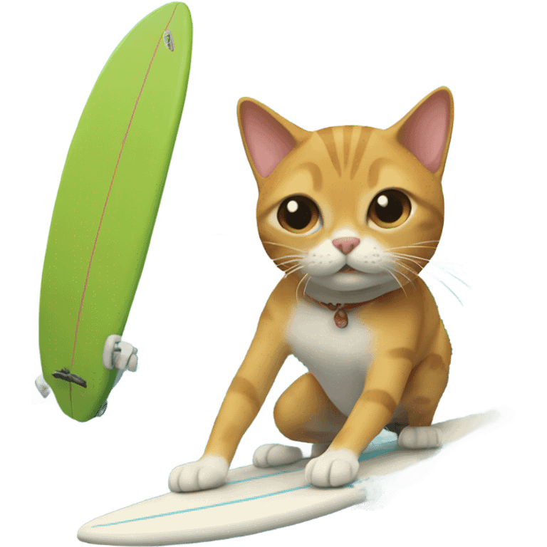 Surfing cat emoji